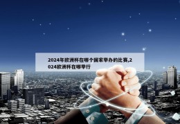 2024年欧洲杯在哪个国家举办的比赛,2024欧洲杯在哪举行