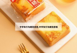 中学生行为规范感想,中学生行为规范感悟