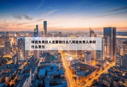 项目负责任人主要做什么?,项目负责人承担什么责任