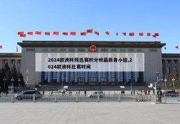 2024欧洲杯预选赛积分榜最新各小组,2024欧洲杯比赛时间