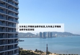 九年级上学期政治教学反思,九年级上学期政治教学反思简短