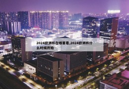 2024欧洲杯在哪里看,2024欧洲杯什么时候开始