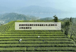 欧洲杯预选赛积分榜单最新公布,欧洲杯2020预选赛积分