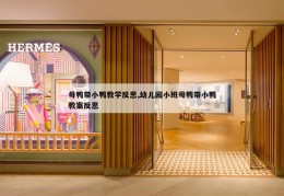 母鸭带小鸭教学反思,幼儿园小班母鸭带小鸭教案反思