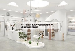 2024欧洲杯赛程时间表最新比分,2024年欧洲杯比赛时间